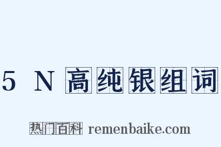 5N高纯银组词是什么意思的图片